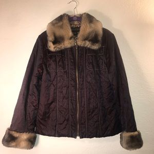 NWOT Kristen Blake Down Jacket with Fur